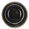 Keraminis vazonas, apvalus, juodas/auksinis, 15,5 x 15(A) cm