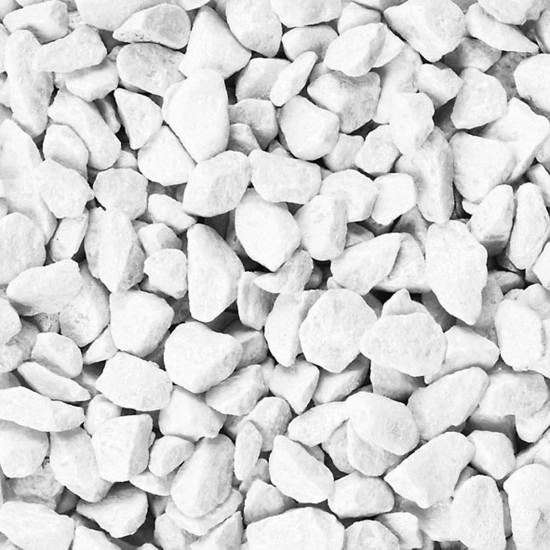 Dekoratyviniai akmenėliai balti, 9-13 mm, 0,5 kg